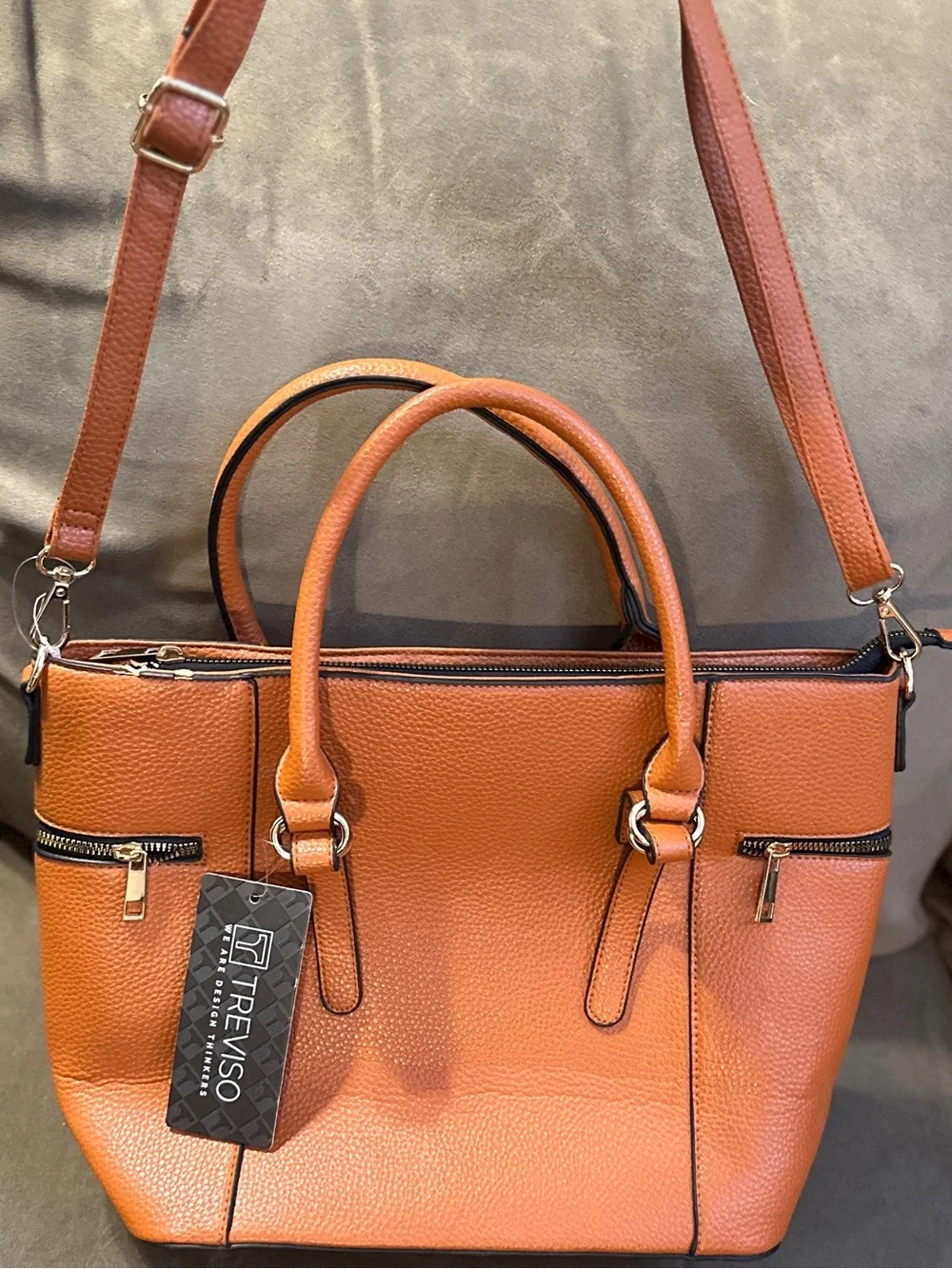 NEW Treviso faux leather bag purse satchel READ DESCRIP